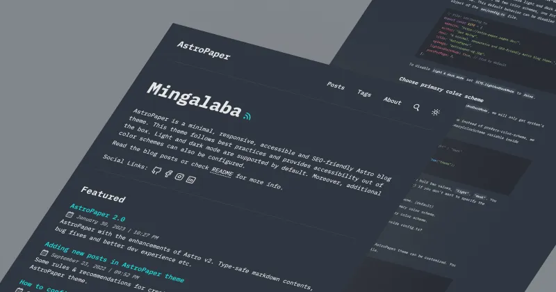 AstroPaper 1 기본 다크 테마