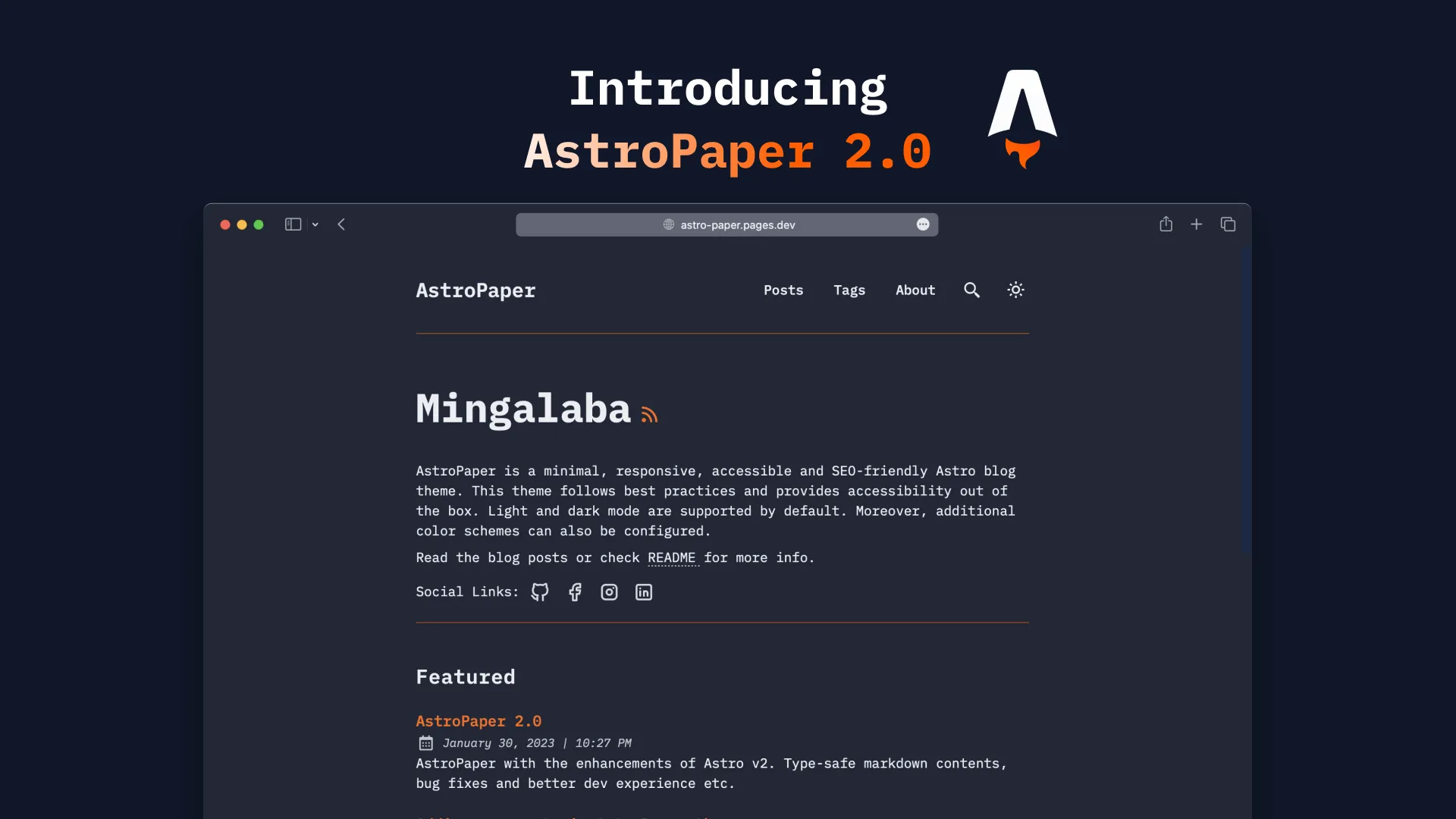 AstroPaper 2.0 소개