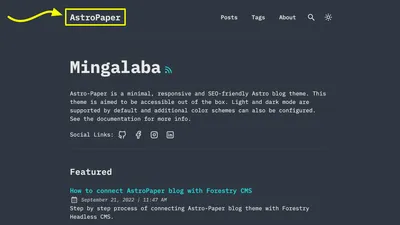 AstroPaper 테마 설정 방법